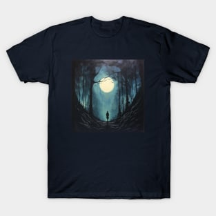 Lone Traveller on a Midnight Journey T-Shirt